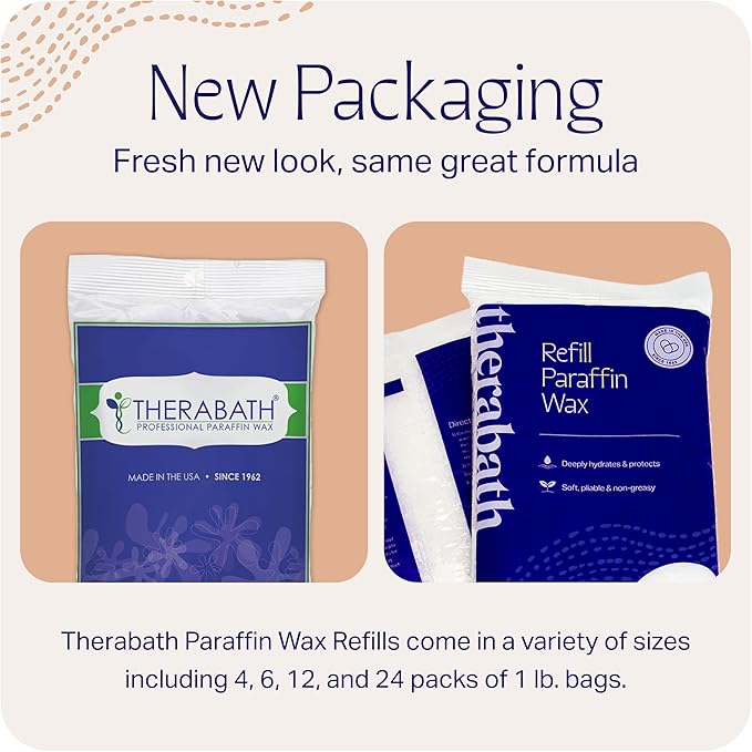 Therabath Paraffin Wax Refill - Thermotherapy - Use to Relieve Arthritis Discomfort, Stiff Muscles, & Dry Skin - for Hands, Feet, Body - Deeply Hydrates & Protects - Made in USA, 12 lb. ScentFree