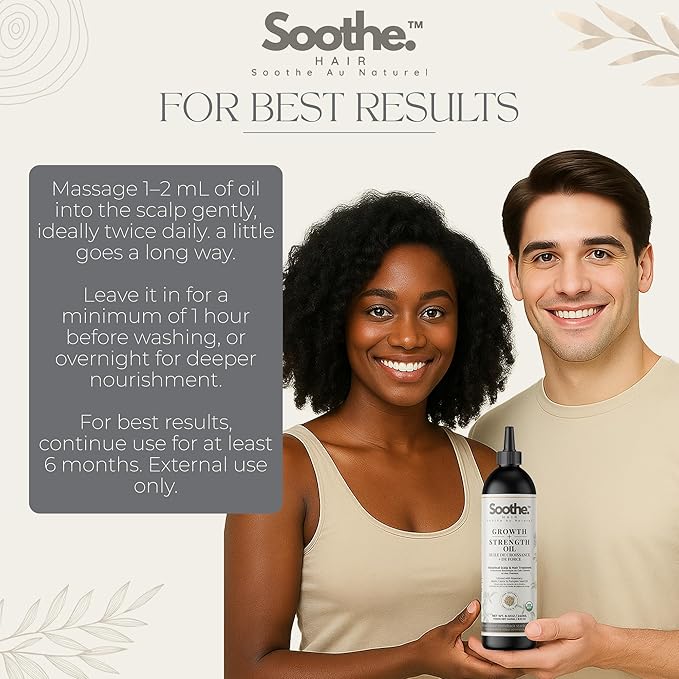 Hair Growth Oil – Infused with Rosemary, Castor Oil, Biotin, Pumpkin Seed – DHT Blocker – Non-Greasy Hair Loss & Thinning Support for Men & Women – Scalp Serum for Dry Scalps 240ml