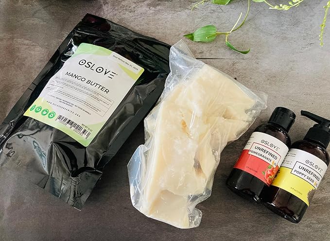 Mango Butter 1 LB Pure, Natural, Hand -packed, Fresh & Fluffy in DIY mixes | Obtained from Mango seeds | Use for DIY leave in conditioner, Salves, Body Butter, Lotions & Soaps