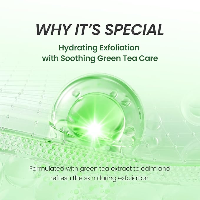 DERMALOGY by NEOGENLAB Bio-Peel Gauze Peeling Pads (Green Tea, 30 pads) - Exfoliating & Hydrating & Soothing Peeling Pad with PHA & Green Tea & Centella Asiatica - Korean Skin Care