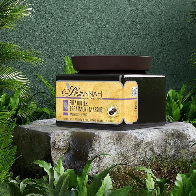 Savannah Hair Mask/Hair Masque with Keratin & Shea Butter – Deep Conditioning, Hydrating Anti-Frizz Treatment for Dry, Curly, or Chemically Treated Hair – 500ml (16.9 oz)