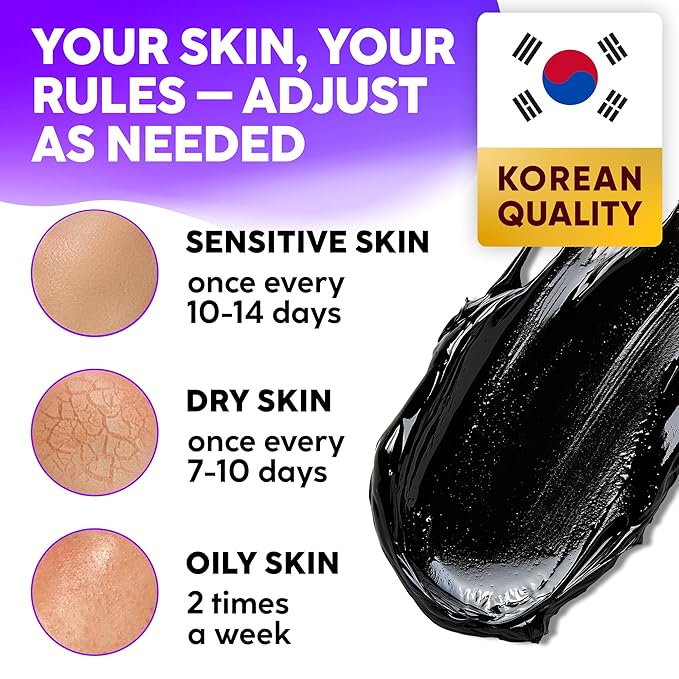 Korean Blackhead Remover Peel Off Mask – Activated Charcoal Face Mask for Women & Men – Black Head Remover for Face & Nose, Pore Cleaner, Facial Masks Skincare Alternative to Nose Strips & Mud