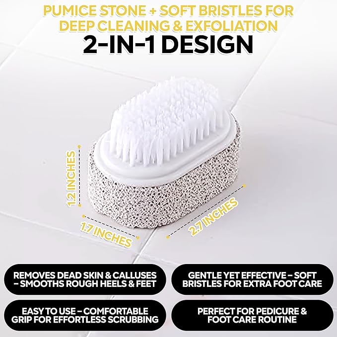 Premium 40% Urea Cream For Feet - Made In USA - Maximum Strength with Pumice Stone & Brush | Tested by Doctors | Intense Moisturizer & Corn, Callus and Dead Skin Remover, Dermavibe by DOCTOR'S INC.