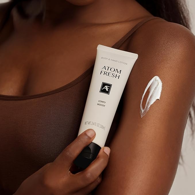 Atom Fresh Hand Cream for Women, Ocean Breeze | Deep Repair Hand Lotion with Ceramides & Niacinamide | Strengthens Skin Barrier & Soothes Dry, Sensitive Hands | Fast-Absorbing, Vegan (3.4 fl oz)