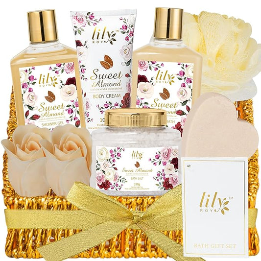 Christmas Gifts for Women - 9 Pcs Luxury Bath and Body Gift Basket Set Spa Gift Basket Set for Women, Gift Set | Perfect Valentine's, Birthday, Mothers Day Gifts for Mom, Gift for Mom All Occasion