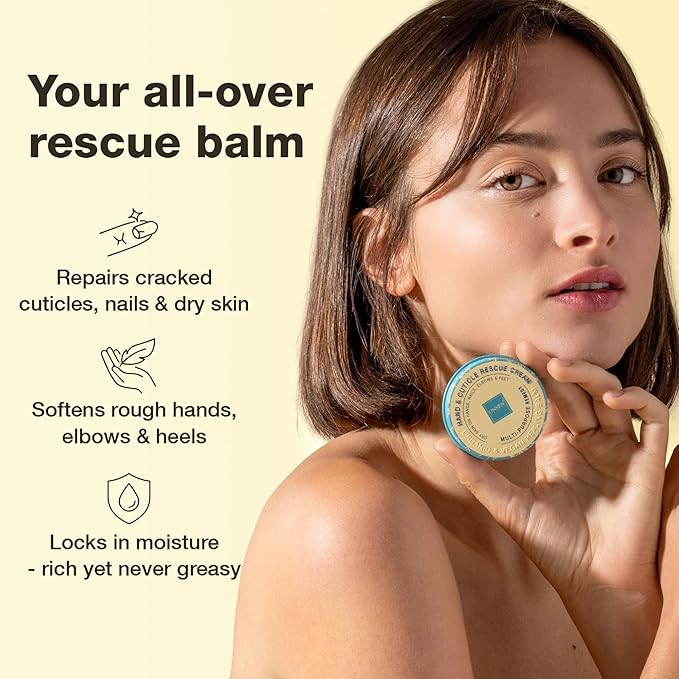 Onsen Hand & Cuticle Rescue Cream | Organic Nail Strengthener & Balm | Dry, Cracked Hands, Elbows & Feet | Shea Butter, Tsubaki & Jojoba Oil | Nail Repair & Growth, Vegan - 2 Pack (0.88 oz)