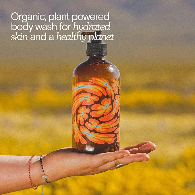 Bathing Culture, Organic Mind + Body Wash, Natural, Biodegradable, Sustainable, Vegan Personal Care, Organic Body Wash for Women and Men, Glass Bottle, 16 fl oz, Meadow Vision, Holiday Gift Idea