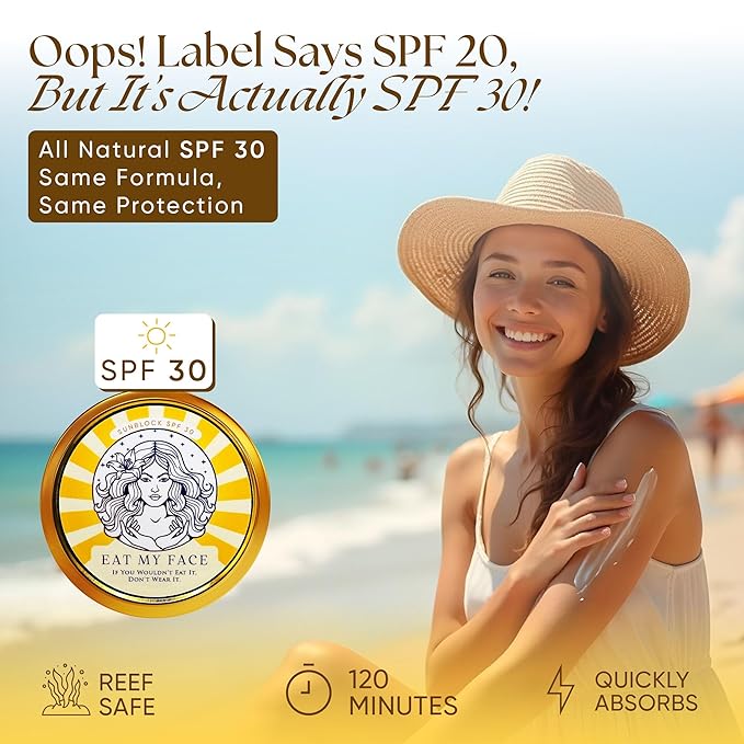 Eat My Face 2 Beef Tallow Sunscreens SPF 30 & 2 Beef Tallow Soaps Bundle, Organic Sunscreen for Face with Non Nano Zinc Oxide, Citrus Bergamot Soap Bar, Moisturizing Handmade Tallow Soap