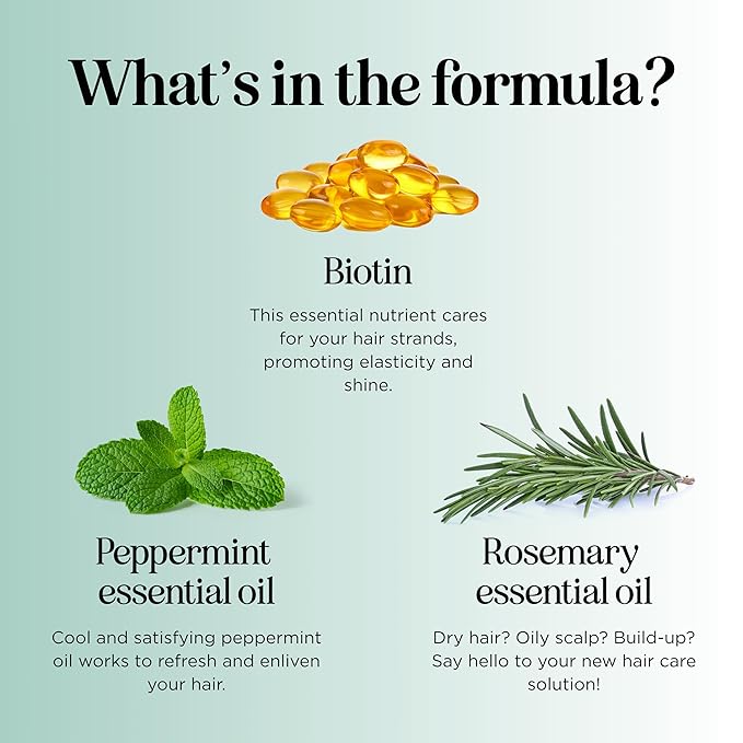 Biotin Rosemary Shampoo and Conditioner Set - Vegan Biotin Shampoo and Conditioner Set Volumizing Complex with Rosemary Essential Oil for Fine Weak & Dull Hair - Sulfate & Paraben Free (16 Fl Oz)