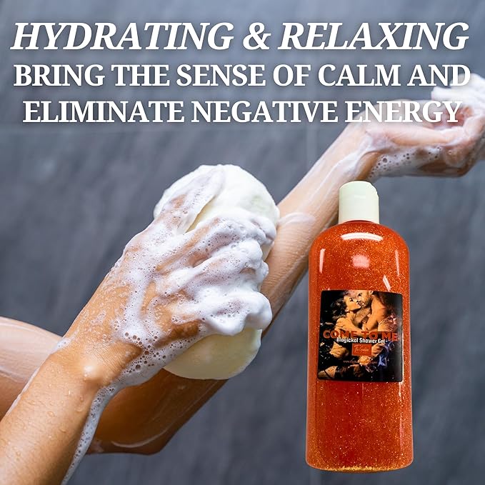 Come to Me Shower Gel – 8 oz Handmade Attraction Body Wash Charged at Altars for Love, Desire & Magnetic Energy – Wiccan, Hoodoo, Pagan, Magick Ritual Use