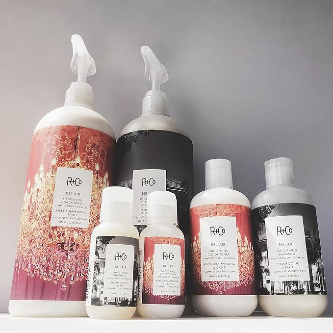 R+Co Bel Air Smoothing Shampoo and Conditioner Set 1L - Smoothing Shampoo + Conditioner Anti-Oxidant Complex | Vegan + Cruelty-Free
