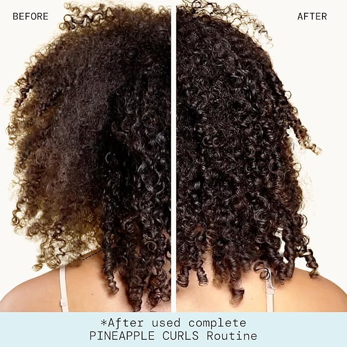 Pacifica Pineapple Curls Shampoo & Conditioner Set – Curl Defining Hair Care for Curly & Coily Hair, Enhances Bounce & Reduces Frizz Sulfate Free Clean Beauty Vegan & Cruelty-Free Dermatologist Tested