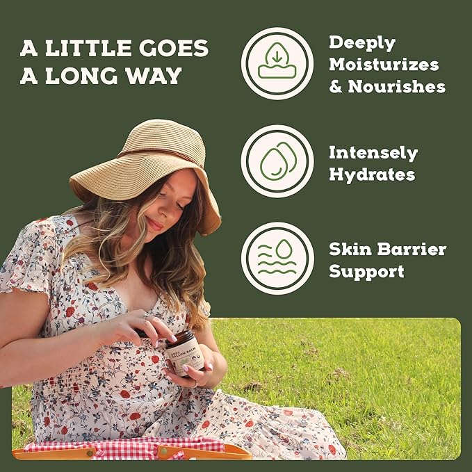 Beef Tallow for Skin - Tallow And Herbal Balm For Face - Gift Ready Box - Tallow Face Moisturizer - Tallow Balm - Grass Fed Tallow Face Cream Lotion (5.0 Oz, Herbal-Rose)