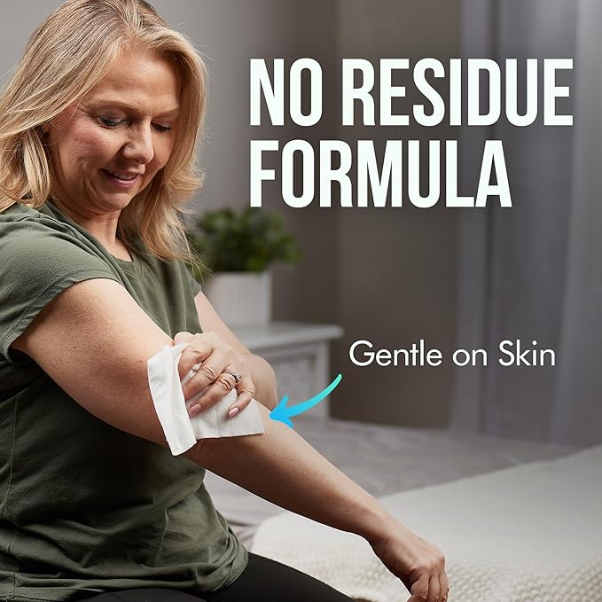 Extra Large Bath Wipes for Adults No Rinse - 80 Disposable Body Cleansing Cloths for Men, Women & Elderly - Great for Gym, Camping, Post Surgery