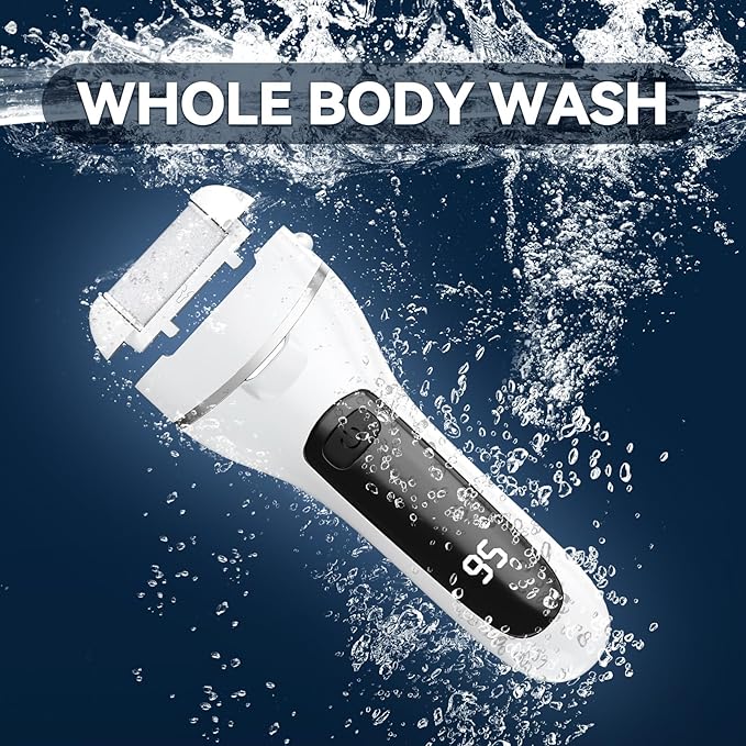 Wea&Hea Electric Callus Remover for Feet with 3 Roller Heads 2 Speed Rechargeable Waterproof Professional Pedicure Kit 17 in 1 Foot File Tools Perfect for Dead Hard Cracked Dry Skin