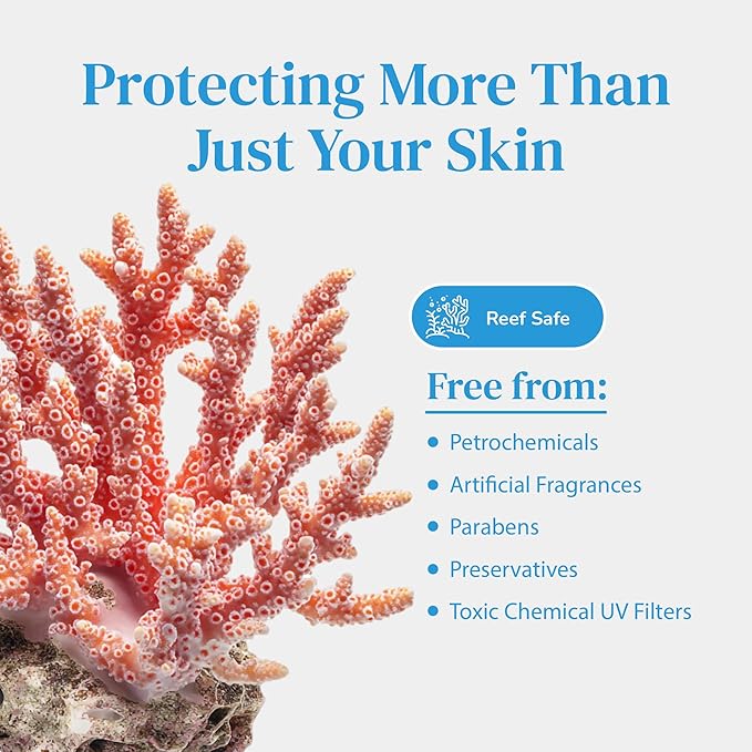 Mineral Face Sunscreen SPF 50, Tinted Aussie Zinc Oxide Sunblock with Hydrating Hyaluronic Acid, Reef Safe, Natural, Vegan, Australian Made, 80min Water Resistant, Unscented, 100g 3.4oz