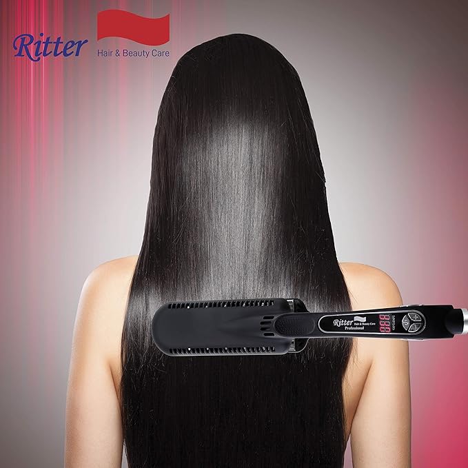 Mirror-Titanium Flat Iron Hair Straightener, 1.75" Wide, Ionic, 260F Up to 480F, 21 Temperature Settings, MCH 85Watt Heaters Keeps Heat with Wet Hair. 110V/220V, Smooth Silky Hair in a Minute. XSZ-10