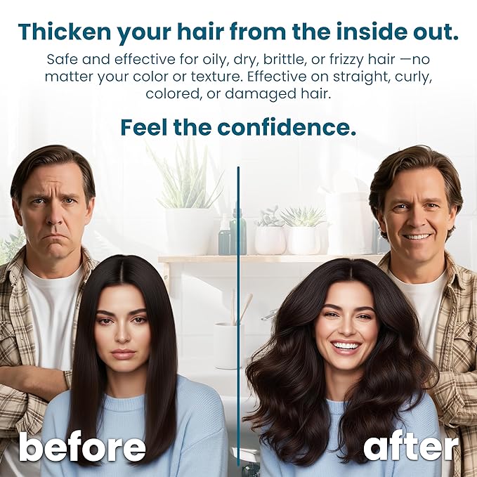 Paisle Botanics Biotin Thickening Shampoo – Natural Volumizing Formula for Fine or Thinning Hair and Fuller Looking Volume – Sulfate & Paraben Free, Color Safe for Women and Men – 8 fl oz