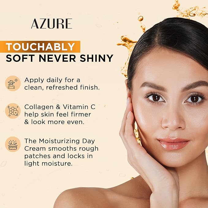 Azure Vitamin C Skincare Bundle: Dermatologist-tested Face Moisturizer, Under Eye Pads, Collagen Masks & Serum. Hydrates, firms, and reduces dark spots for glowing, youthful skin. Made in Korea