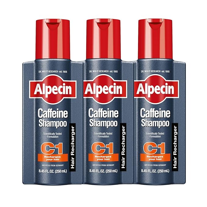 Alpecin C1 Caffeine Shampoo 8.45 Oz (Pack of 3) I Hair Performance Enhancer I Promotes Natural Hair Growth and Thickness I Energizes Scalp