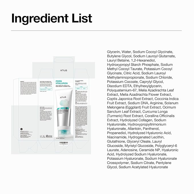 Anua PDRN Hyaluronic Acid Moisturizing Cleansing Foam, Hydrating Facial Cleanser for Dry Skin, Daily Gentle Face Wash with Salmon DNA, Balancing & Pore Care, Korean Skincare (150ml / 5.07 fl oz)
