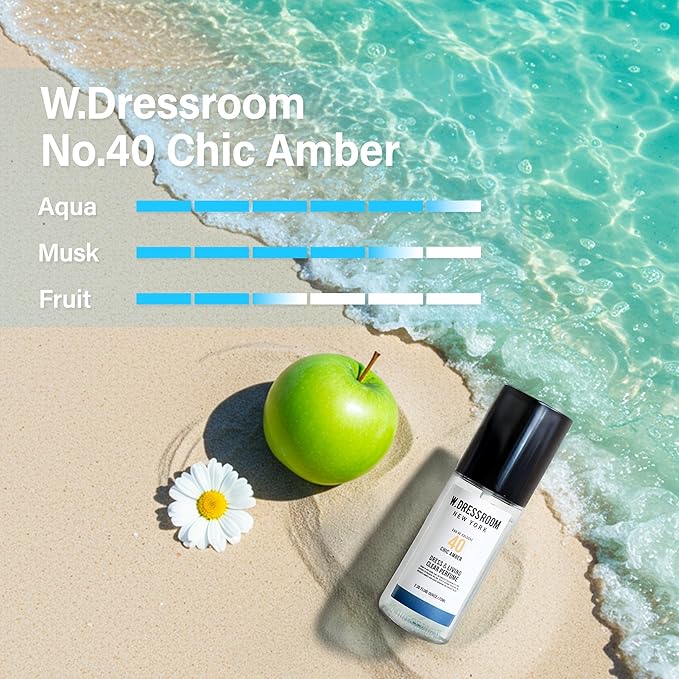 W.Dressroom Moisturizing Hand Cream for Dry Hands, Non-Greasy, Quick-Absorbing Korean Hand Lotion, Travel Size 1.69 fl oz (50 ml), No.40 Chic Amber Scent