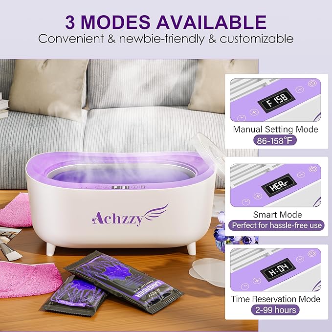 Paraffin Wax Machine for Hands and Feet, 5000ml Professional Wax Warmer with Temperature Control, Smart Heating, Stainless Steel Inner Pot, Moisturizing Hot Wax Bath with Refills for Skincare