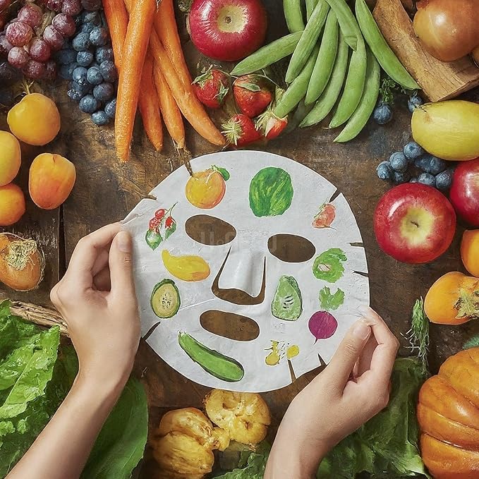 U-NEED 100 pcs Korean Face Sheet Mask (10 Types x 10 pcs) Natural Facial Mask Sheet | Tencel | Skin Care | Made in Korea | Moisturizing & Tightening | Pigment Balancing | K-Beauty