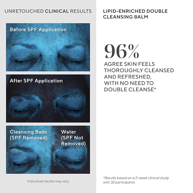 Murad Lipid-Enriched Double Cleansing Balm - Hydrating Balm-to-Oil Face Cleanser & Makeup Remover – Removes Long-Wear Makeup & SPF – Barrier Repair with Ceramides & Camellia Oil – 1.7 Fl Oz