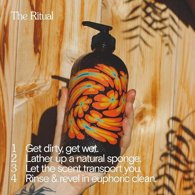 Bathing Culture, Organic Mind + Body Wash, Natural, Biodegradable, Sustainable, Vegan Personal Care, All Natural Organic Body Wash for Women and Men, 1 Gallon, Meadow Vision Scent, Holiday Gift Idea