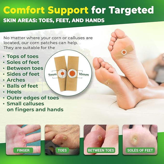 Corn Remover Pads for Feet Toes: 2 Boxes of 30 Pack Salicylic Acid Extra Strength Treatment - Fast Effective Medicated Bandages for Kids Adults Seniors Teens Runners Hikers Workers Men Women 02