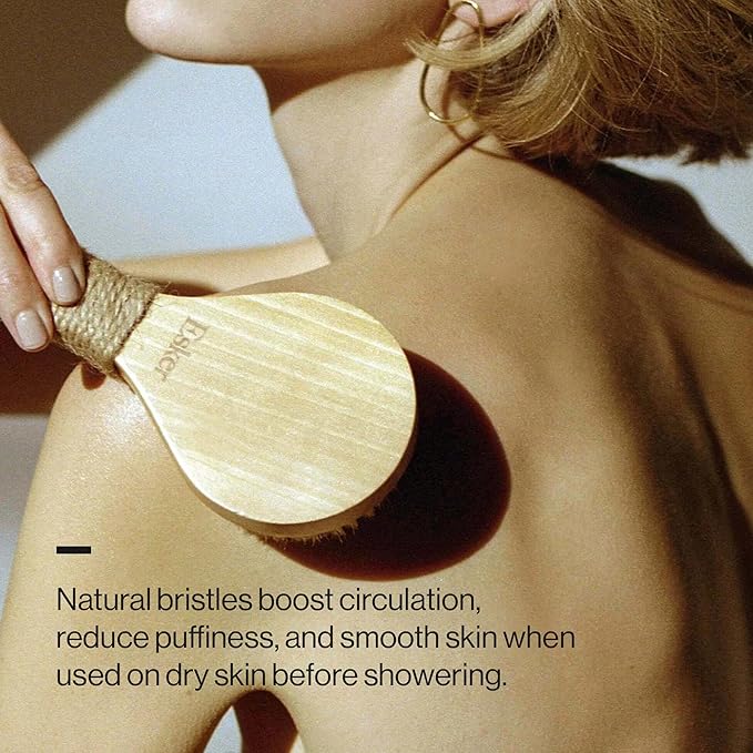 Esker Dry Brush: Skin Exfoliating Full Body Brush for Better Circulation and Energy Flow, Made with Natural Tree Wood, Perfect for Bathing or Shower Routine