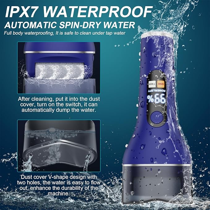 Electric Callus Remover for Feet Rechargeable Portable Electronic Foot File Pedicure Tools 16 in 1 Foot Callus Remover Kit Foot Scrubber to Remove Dead Skin (Blue)