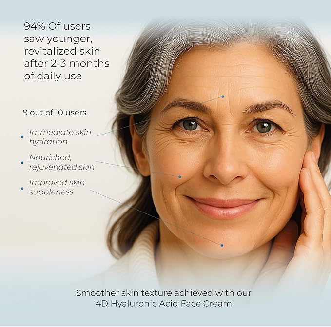 Anti-Aging Face Cream $6.46/oz - 5% Marine Collagen 3% Retinol 5% Hyaluronic Acid - Wrinkle Firming Moisturizer Face Neck - Professional Strength 3.7oz - 1 Finger Cream Dispenser