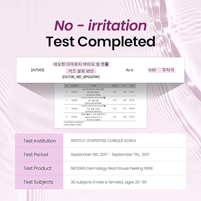 DERMALOGY by NEOGENLAB Bio-Peel Gauze Peeling Pads (Wine, 30 pads) - Exfoliating & Firming Peeling Pad with PHA & Red Wine & Resveratrol & Acid Hyaluronic - Korean Skin Care