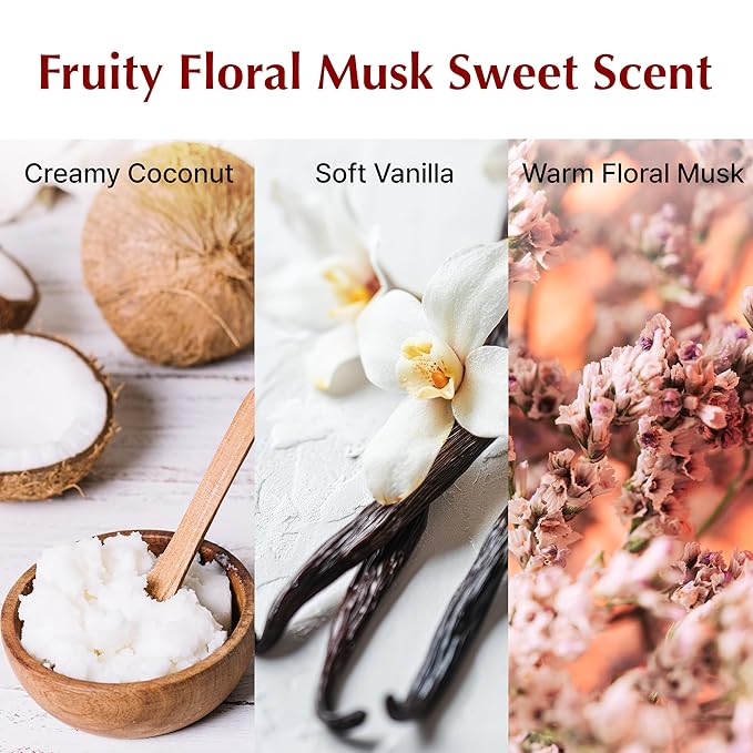 K Body Scrub Cream with Glycolic Acid – Moisturizing Vanilla floral Scent Exfoliating Scrub for Shaving Prep & Bumpy Skin – Vegan, Microplastic-Free, 9.5 oz