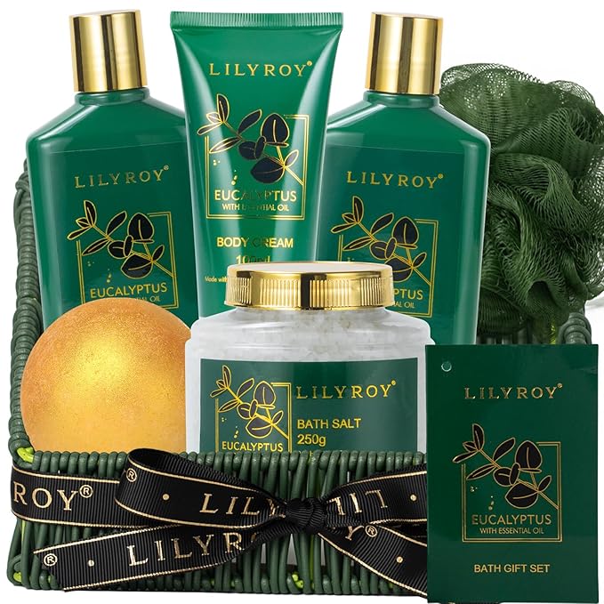 Christmas Gifts for Women - 7 Pcs Luxury Bath and Body Gift Basket Set Spa Gift Basket Set for Women, Gift with Bath Bomb | Perfect Valentine's, Birthday, Mothers Day Gifts, Gift Set for All Occasion