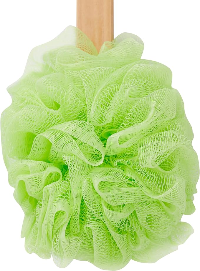 Juvale Loofah Back Scrubber for Shower - 4 Pack, Assorted Colors, 16 in - Loofah with Handle - Body Scrubber & Shower Brush with Long Handle