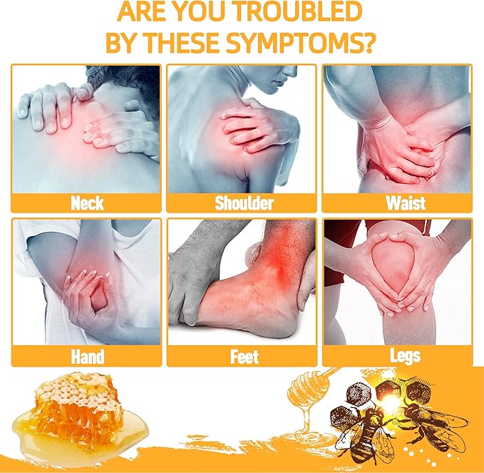 Natural Organic NZL Bee Venom Professional Serum Care, Joint & Muscle & Bone Cream Gel - for Back, Neck, Hand, Foot, Knee, Muscle, Shoulder, Hip, Nerve, Vitamin B6, Aloe Vera, Adult, Elderly