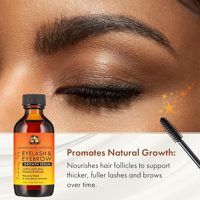 Sunny Isle Jamaican Black Castor Oil Eyelash & Eyebrow Growth Serum 2oz