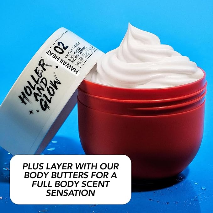 Holler and Glow Bondi Pink Dragonfruit Body Butter For Women, Smells Good, Body Lotion For Extremely Dry Skin, Moisturizing, Nourishing, Shea Butter, Peony, Pink Dragon Scented, 5.29 Oz