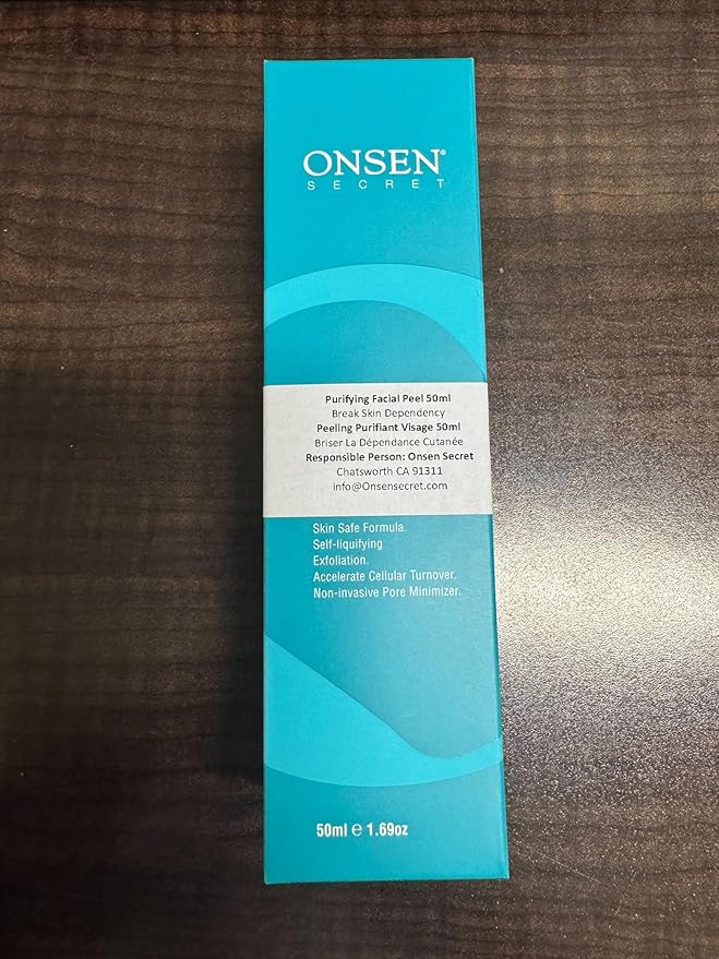 Onsen Secret Exfoliating Peeling Gel - Daily Gentle Face Exfoliator, Dark Spot Remover, Organic Facial Peel for Sensitive Skin, Natural Whitening Peeling Gel for Women, 1.7 fl oz/50 ml