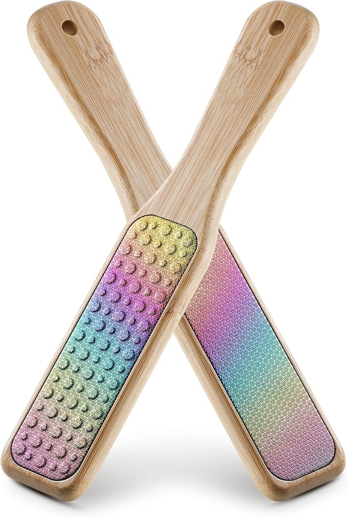 BALUCA Hard Skin Remover Foot File - Foot Callus Remover, Durable Foot Scrubber, Dead Skin Remover, Hygienic Pedicure Tool, Long Lasting Foot Buffer, Soft Smooth Feet (Bamboo)