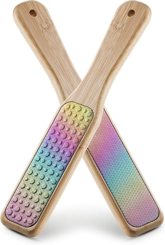 BALUCA Hard Skin Remover Foot File - Foot Callus Remover, Durable Foot Scrubber, Dead Skin Remover, Hygienic Pedicure Tool, Long Lasting Foot Buffer, Soft Smooth Feet (Bamboo)