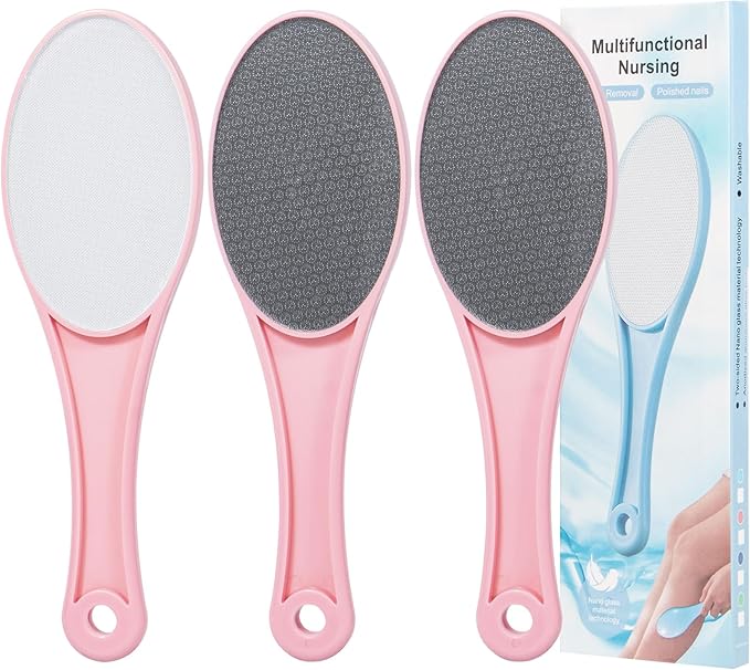 3 Pack Nano Glass Foot File Callus Remover for Feet, Beomeen Double Sided Foot Scrubber, Dead Skin Remover, Hygienic Pedicure Tool, Hair Eraser for Softer and Smoother Feet and Hands