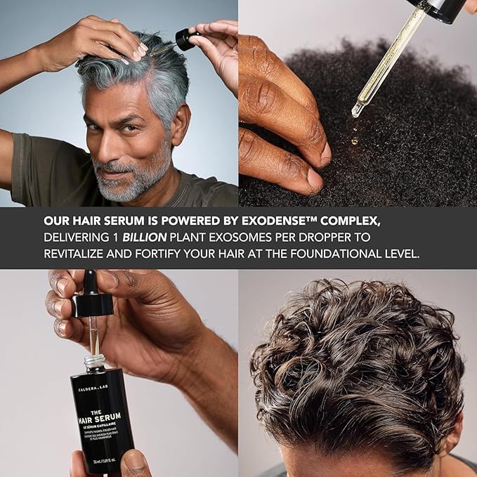Caldera + Lab Hair Care System for Men – Shampoo, Conditioner & Leave-In Scalp Serum | Clean, Sulfate-Free Set | Fuller-Looking, Stronger Hair | Gift-Ready