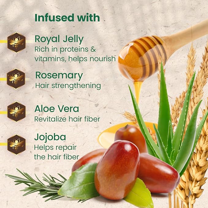 Tio Nacho Mexican Herbs Shampoo, Strengthening, Anti Hair Loss & Anti Breakage with Royal Jelly, Ginseng & Jojoba, Paraben & Cruelty Free, 32 Fl Oz