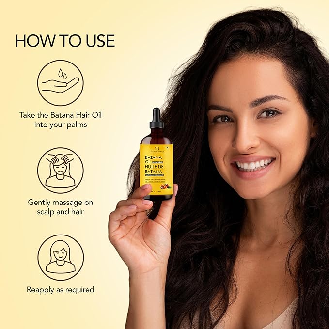 Botanic Hearth 100% Pure Batana Oil For Hair Growth | Infused with Batana& Kemel | Hair Oil Repairs Dry Damaged Hair, Strengthening, Healthier - Hair Tonic, 4.0 fl oz (pack of 2)