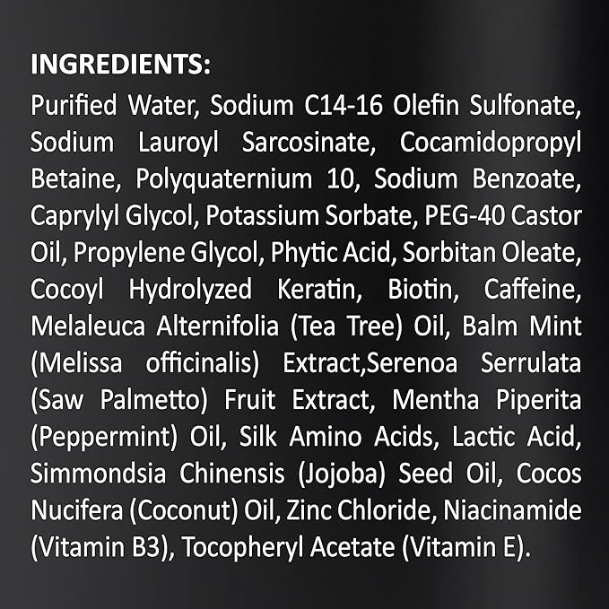 Biotin 2-in-1 Shampoo and Conditioner for Men & Women – Hair Thickening & Strengthening Shampoo with Saw Palmetto, Keratin, Caffeine & Vitamin E – Convenient Daily Use – 16 fl oz