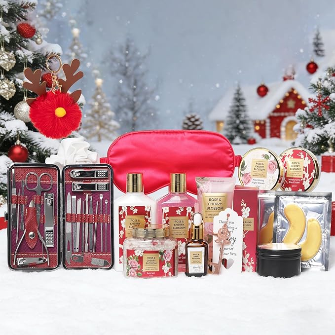 36Pcs Christmas Gifts for Women - Luxury Bath and Body Gift Set Spa Gift Set for Women Beauty Care Kit | Gift for Valentine's, Birthday, Mothers Day Gifts for Her Wife Pampering Kit Perfect for Travel
